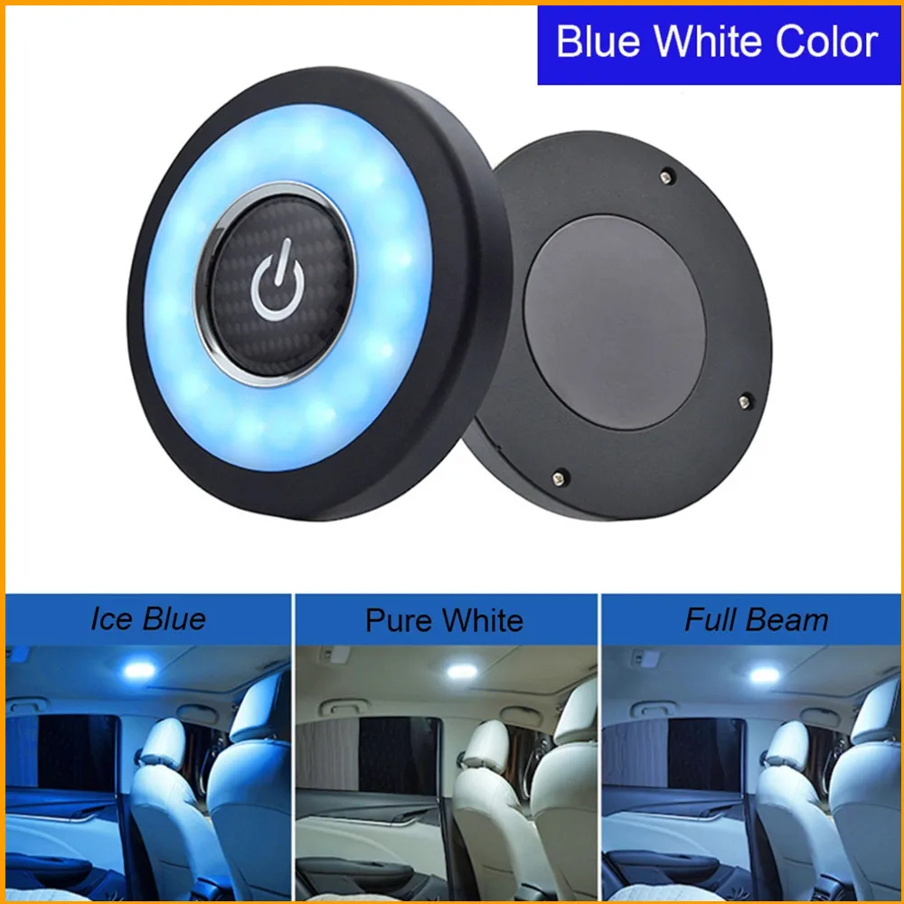 Универсальный круглый потолочный автомобильный светильник для чтения с USB