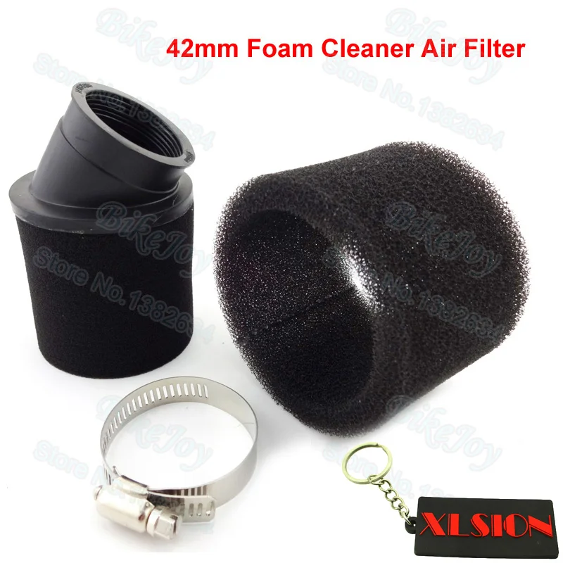 Угловой воздушный фильтр 42 мм двухслойный Поролоновый очиститель 125cc 140cc CRF KLX для