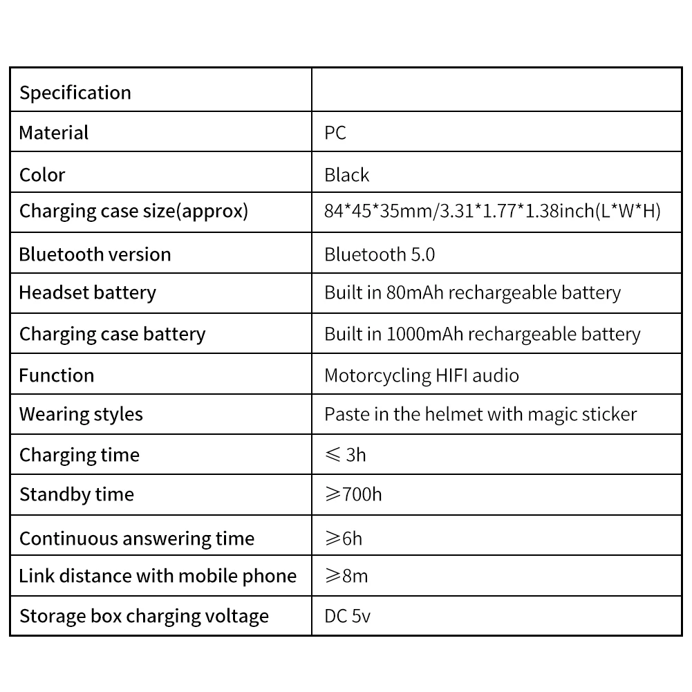 

With Music Call Deep Bass Portable Charging Case Take-out Stereo Helmet Headset Voice Assistant Motorcycle Bluetooth Speaker TWS
