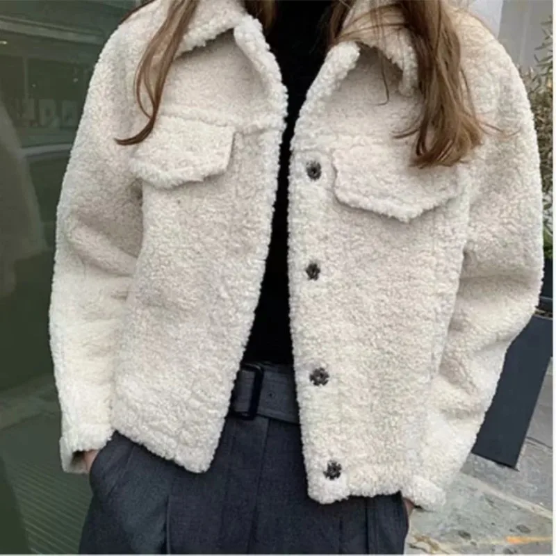 MONMOIRA 2019 зимние однотонные плюшевые пальто и куртки Женское плотная теплая