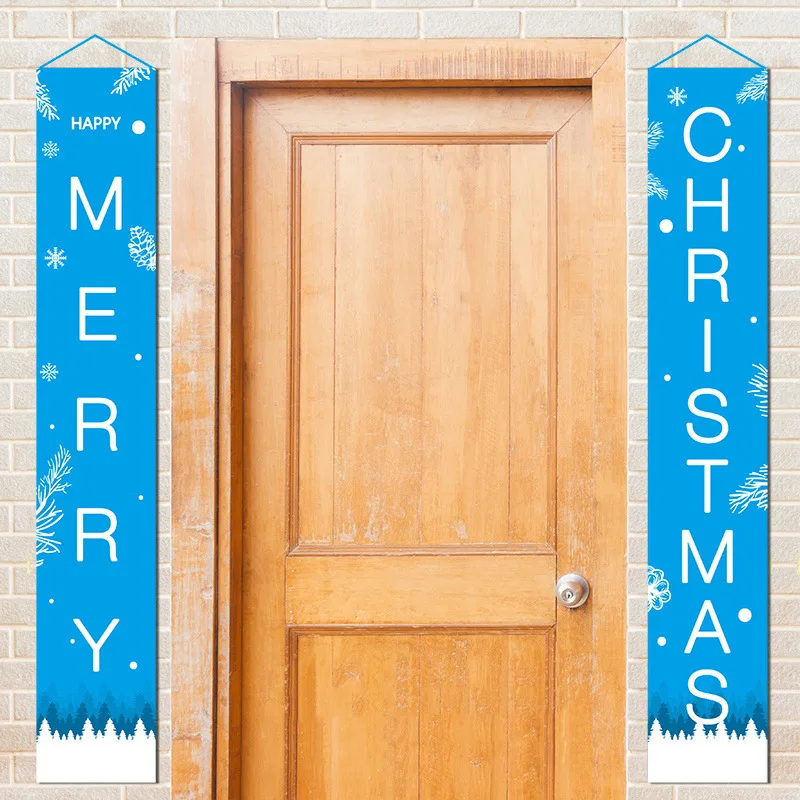 

Thanksgiving Christmas Door Curtain Hanging Decoration Halloween Easter New Year Non-woven Fabric Ornament Scene Decorative