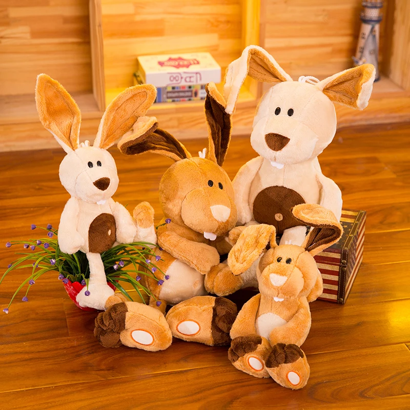 Настоящий Кролик плюшевая игрушка мягкие куклы животных милый кролик с большой
