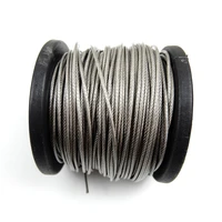 10m 3mm 7x7 pvc coated flexible steel wire rope soft cable transparent stainless steel clothesline