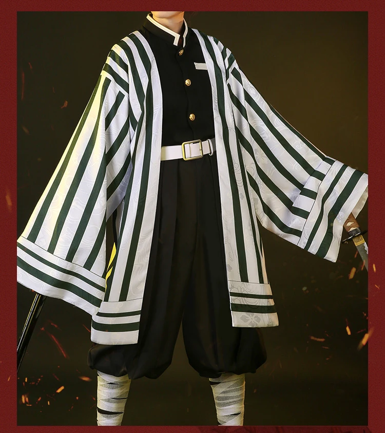 Аниме «Demon Slayer Kimetsu no Yaiba Tokitou Muichirou Kochou Shinobu Kanroji Mitsuri Tsuyuri Kanawo»; костюм для косплея; боевой костюм