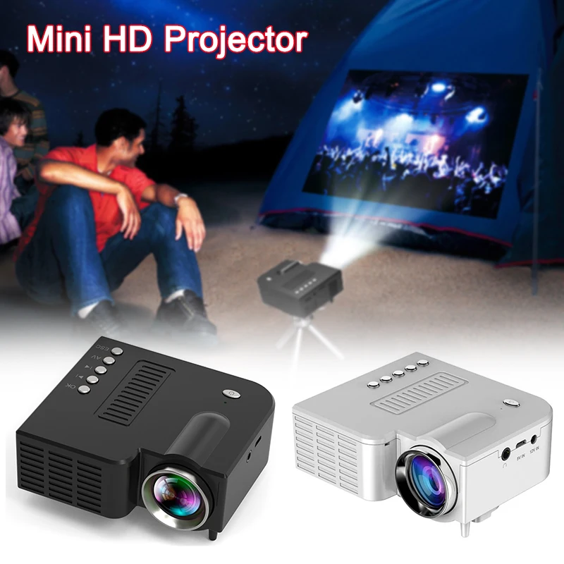 

UC28C Portable Video Projector Home Theater Cinema Office Supplie Black/white LCD Mini Projector Media Player For Smart Phones
