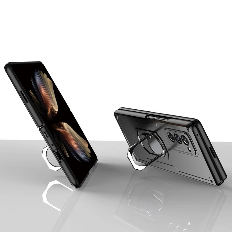 Armor Case For Samsung Galaxy Z Fold 2 5G Case Anti-knock Protection With Ring Hard Cover for Samsung Z Fold 2 W21