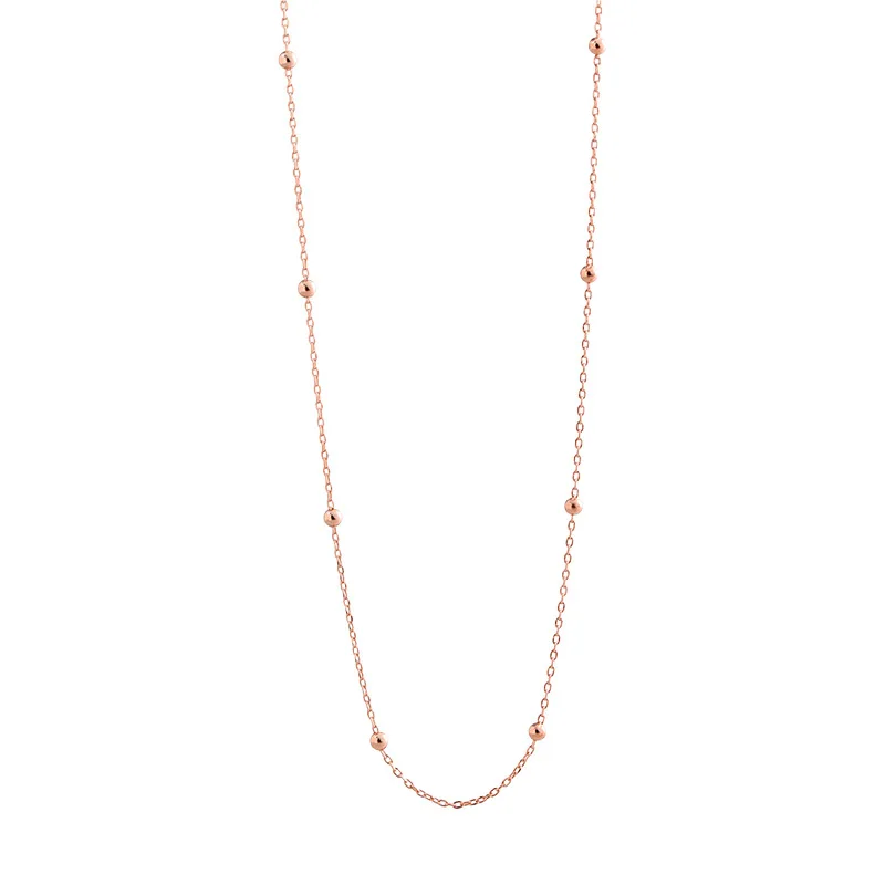 

Leouerry 925 Sterling Silver Round Metal Beads Curb Chain Choker Necklaces for Women Minimalist Jewelry Collier Collares