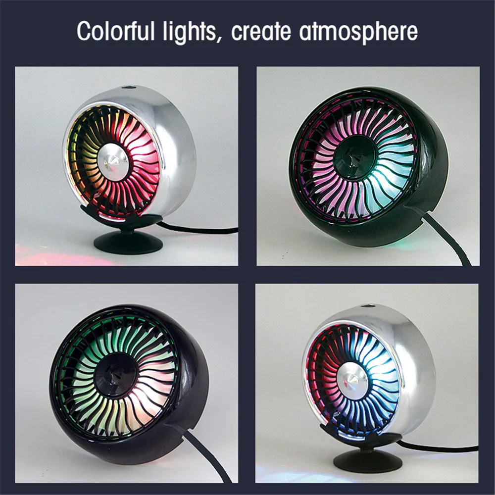 Мощный Автомобильный Usb-вентилятор с 3 положениями поворот на 360 градусов