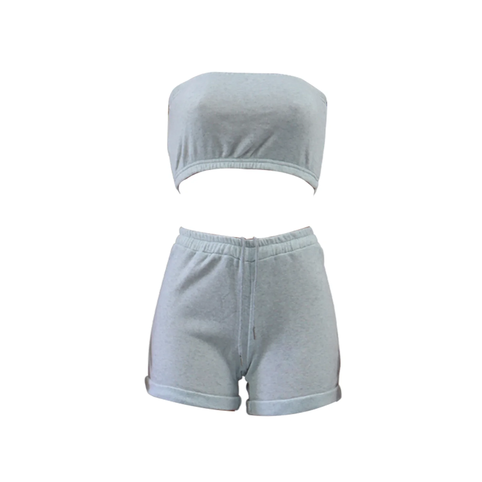 

Summer Tracksuit Two Piece Set Women Summer Clothes Crop Top Biker Shorts Sweat Suits Loungewear Workout Matching Sets