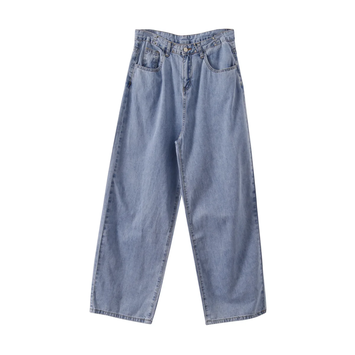 

Free Shipping Women'S Pants White High Waist Oversize Pants Polyester Casual Summer Women'S Pants