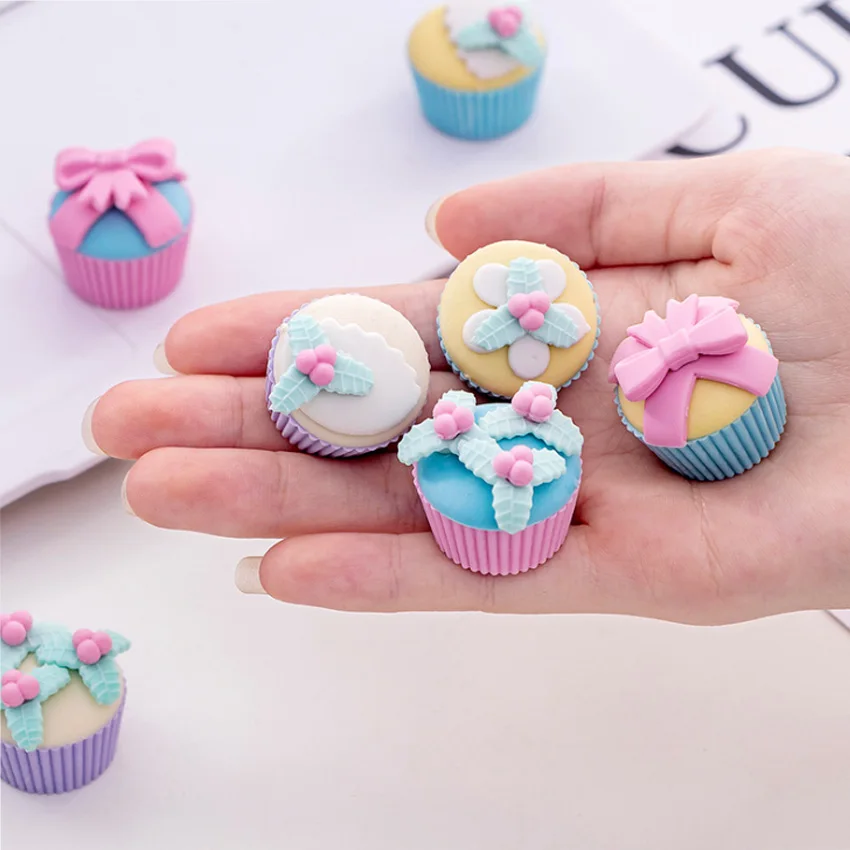

free shipping 10sets Creative cute fancy dessert cake eraser set student eraser stationery gifts