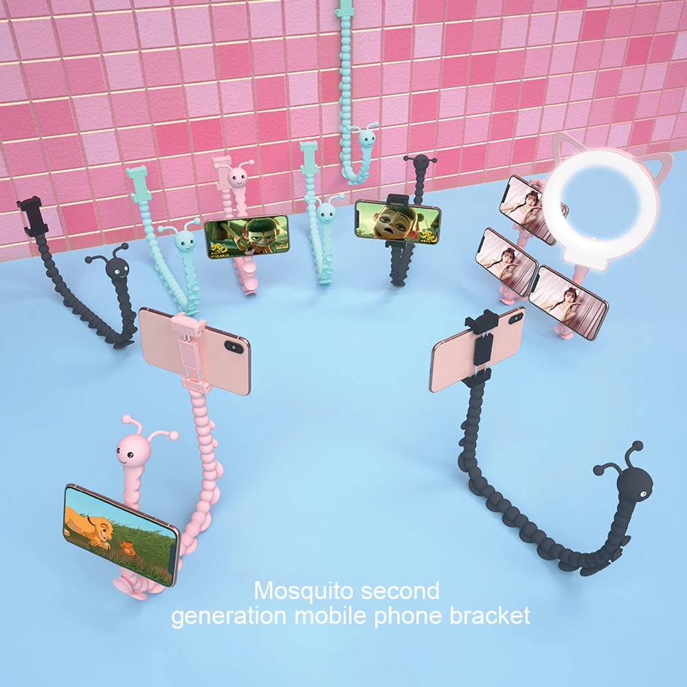 Гибкий ленивый милый червь мобильный телефон кронштейн Многофункциональный