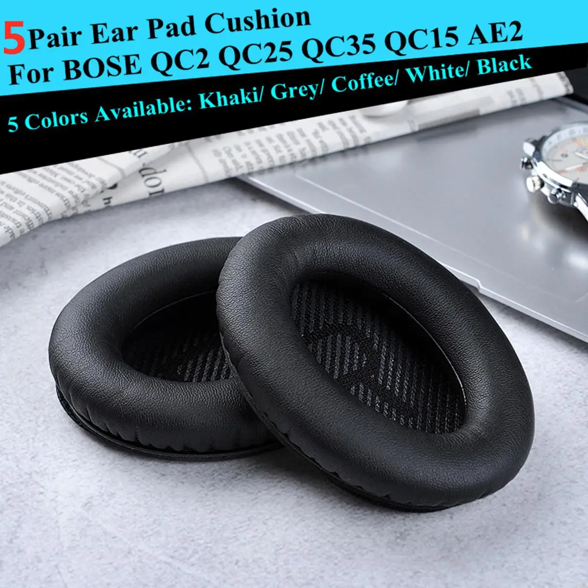 

5 пар, сменные мягкие губки для наушников BOSE QC2, QC25, QC35, QC15, AE2