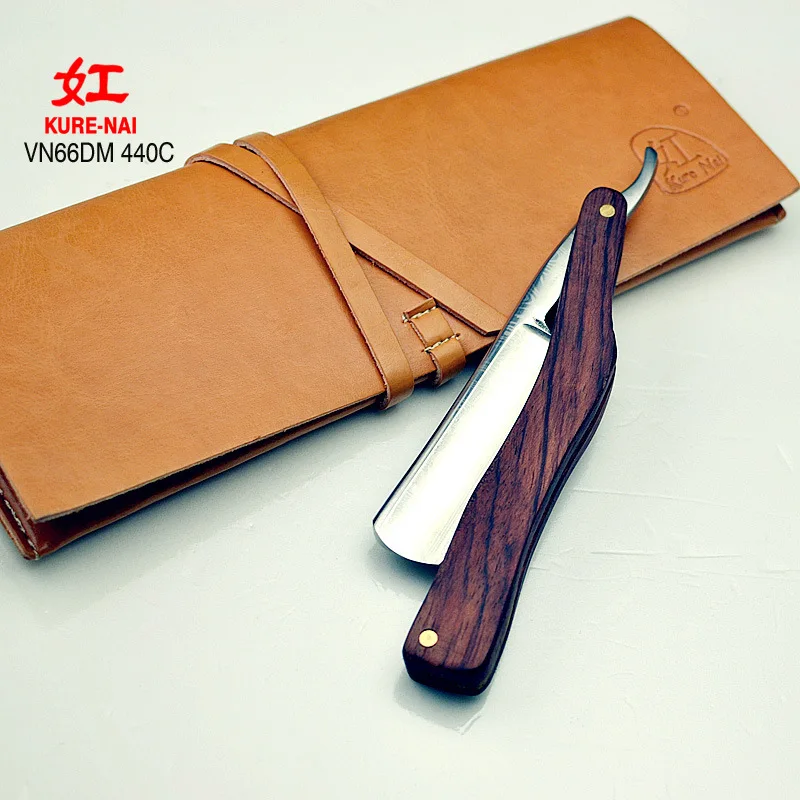 

Hand-made Vintage Razor with Brazilian Rosewood Handle, Laser Damascus Pattern, Classical Style SUS440C Stainless Steel Blade