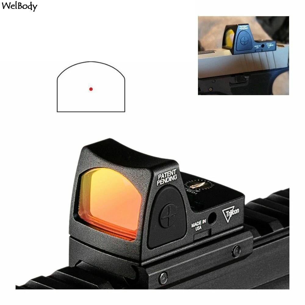 Hunting Glock Optical Micro Reflex Red Dot Sight Scope Riflescope Adjustable Brightness Rifle Scopes Airsoft Optics Sigh | Спорт и