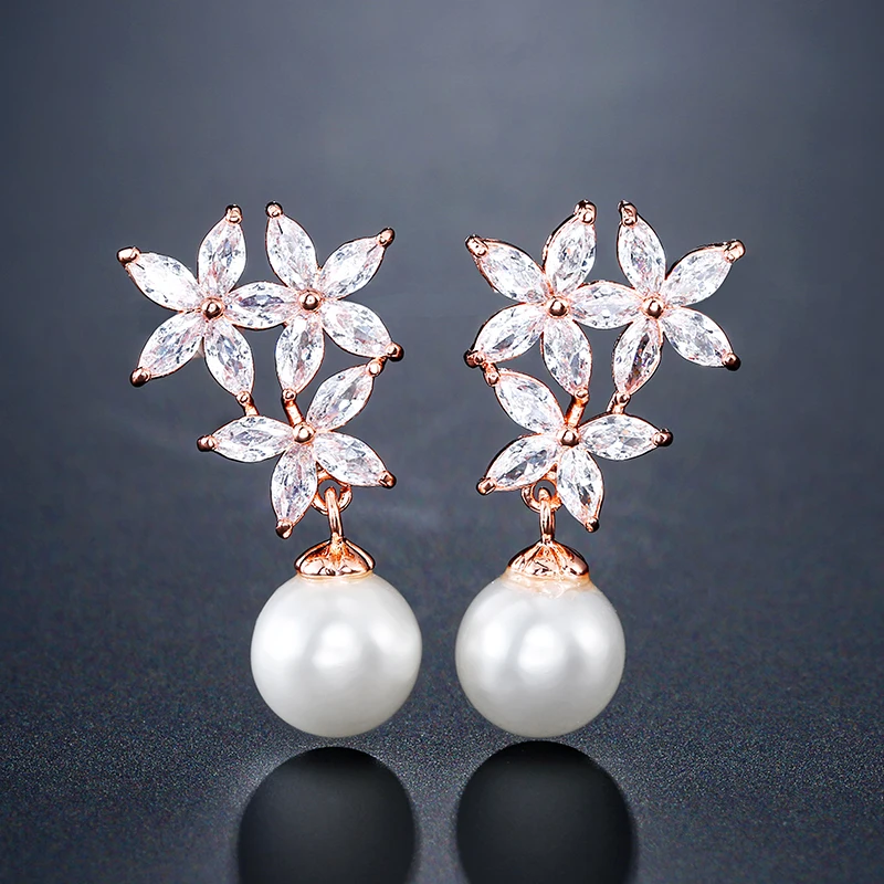 RAKOL в винтажном стиле Элегантный цветок кубический цирконий камень кристалл