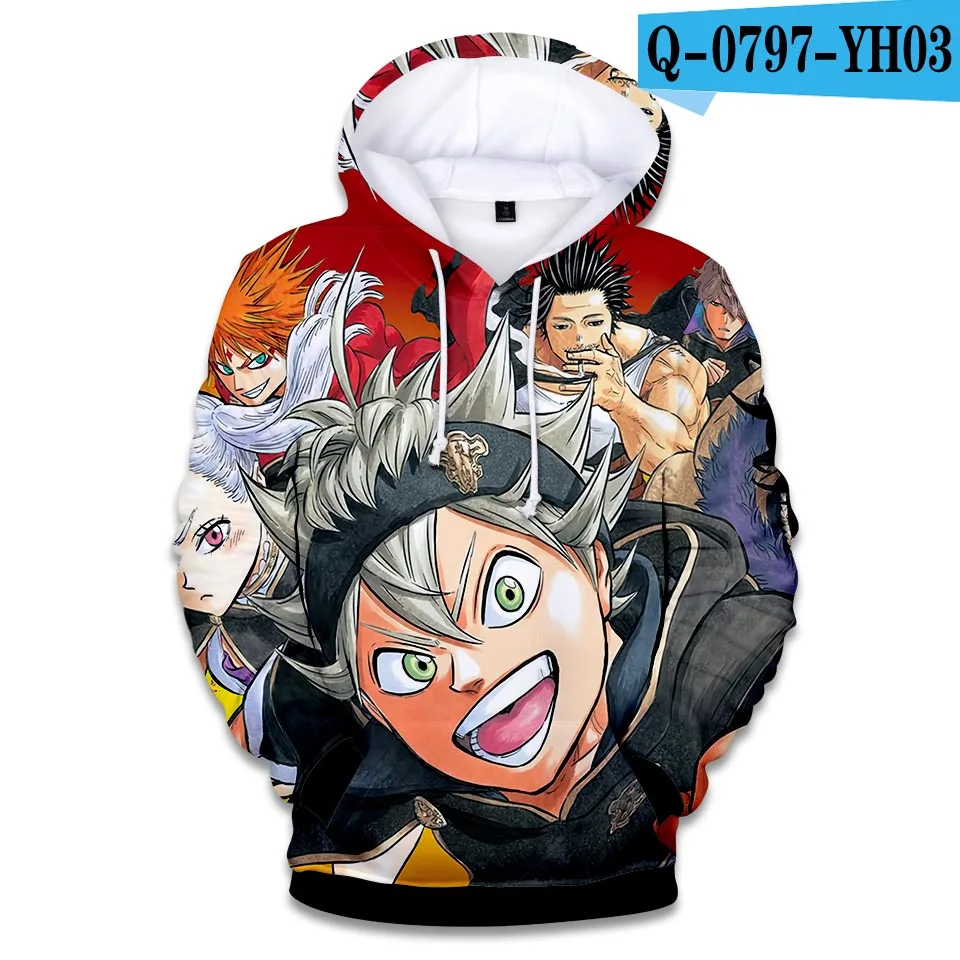 

New Anime Children Hoodie Black Clover 3D Printed Hoodie Men Women Autumn Winter Casual Long Sleeve Sweatshirt Hooded Full