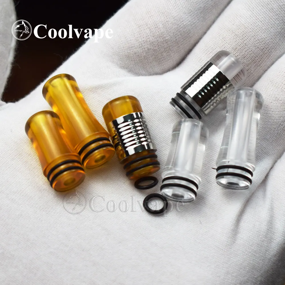 

Высококачественный полированный дрип-тип mtl 510 для RTA баки RDA mini yellow PEI ultem, гладкий мундштук, аксессуары для электронных сигарет, 2 шт.