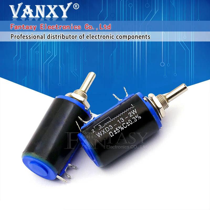 

2PCS WXD3-13-2W 5K6 ohm 5.6K WXD3-13 2W Rotary side Rotary Multiturn Wirewound Potentiometer