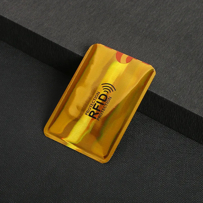 HJKL 6 шт. Rfid кошелек блокирующий замок держатель для банковских карт Id Чехол для банковских карт защита металлический кредитный NFC Держатель алюминий 6,3*9,1 см