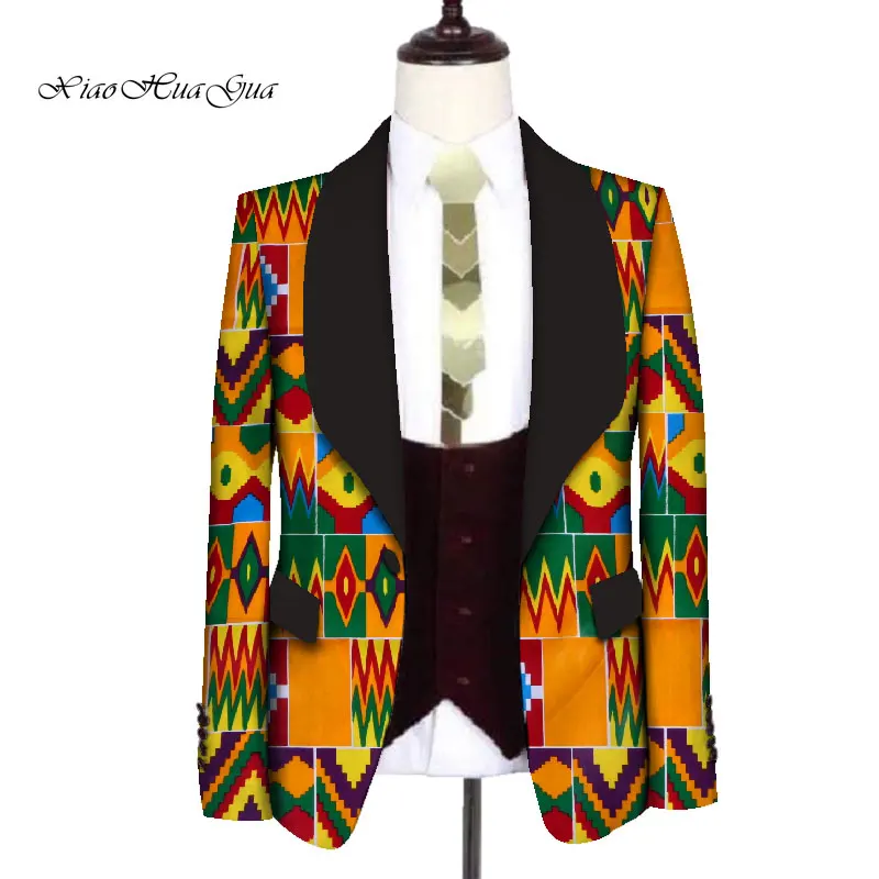 Мужская африканская одежда топы пальто блейзер с принтом свадебное платье