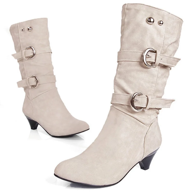 Большой размер 34-43 и выше осень-зима с ремешком из PU искусственной кожи (PU) на