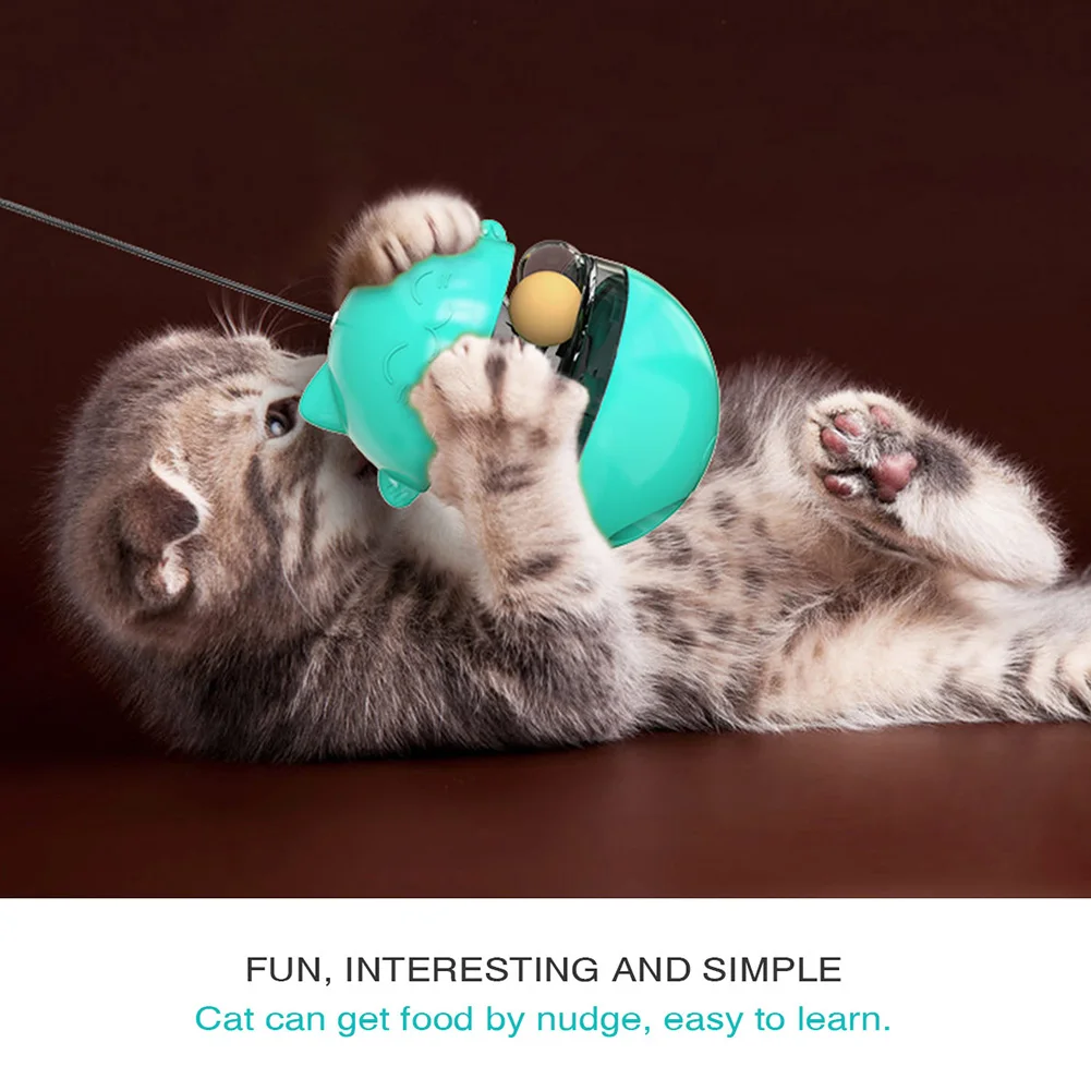 

Cat Toy Slow Leaking Food Ball Educational Tumbler Safe Durable Pet Supplies L5