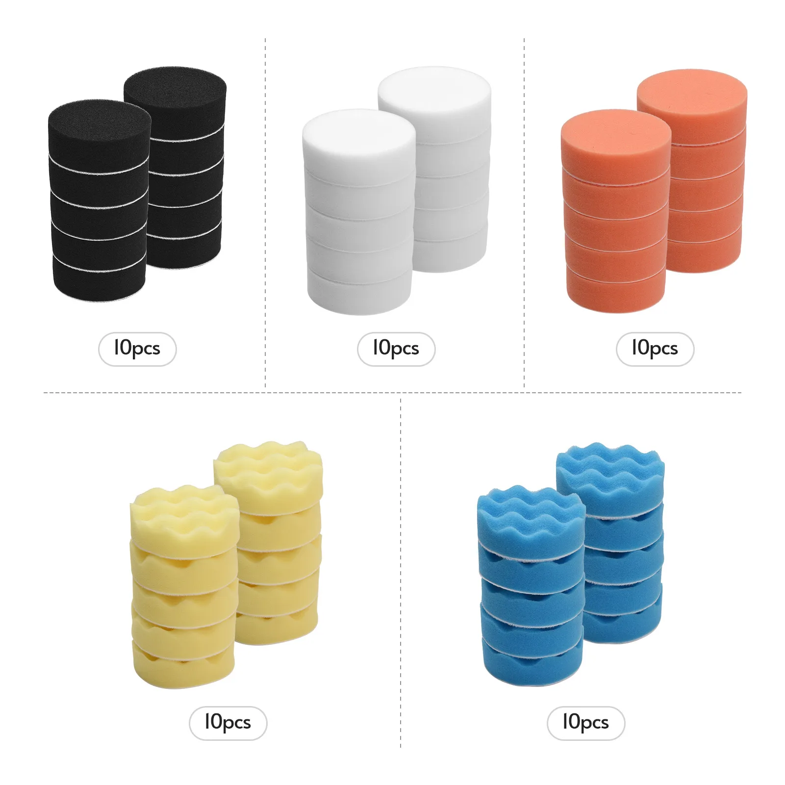 

Набор полировальных колодок, комплект из 50 полировальных насадок 3 дюйма для автомобилей и яхт