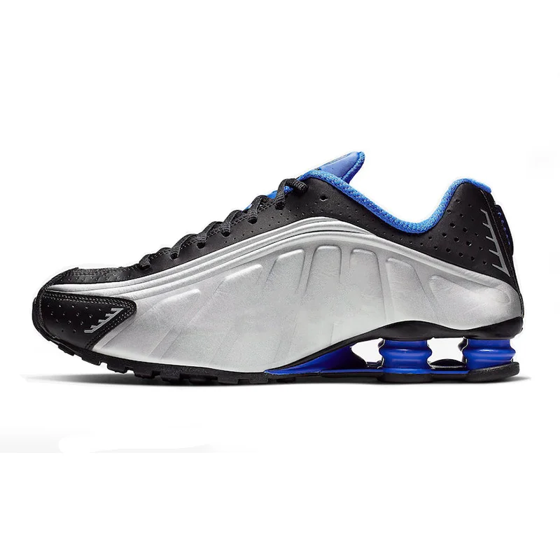

Original Mens sneakers Shox R4 NZ Running shoes White black gold Metallic red COMET OG RACER BLUE sports trainers Sneaker