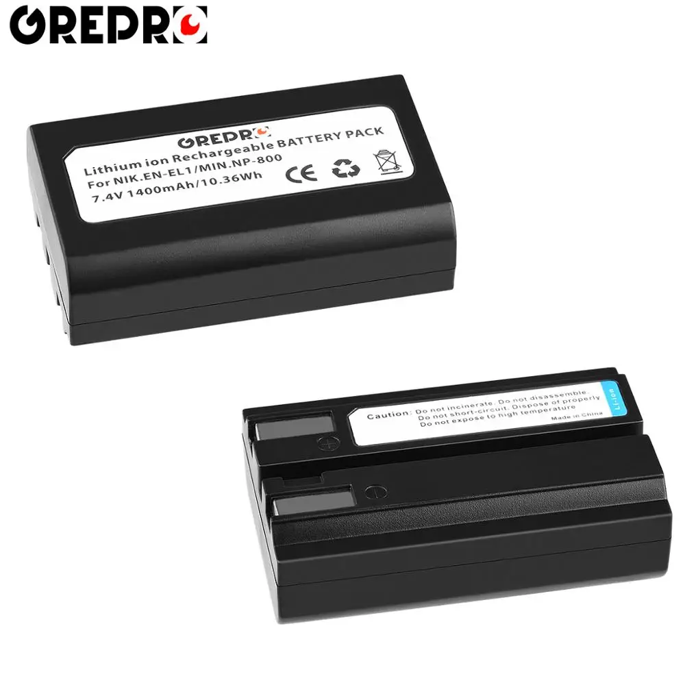 2 шт. EN EL1 ENEL1 NP 800 Батарея для Nikon Coolpix 500 775 880 885 990 995 4300 4500 4800 5000 5400 Батарея|Цифровые
