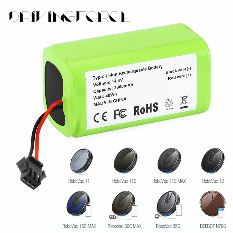 14 4 В 2800 мАч 18650 сменная батарея для Conga 990 Ecovacs Deebot N79S N79 DN622 Eufy Robovac 11 11S 12 15C 15S |
