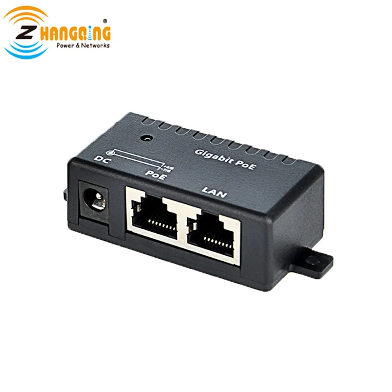802.3af гигабитный PoE инжектор 24 в 48 В Пассивный для точки доступа MikroTik камера UBNT