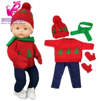 16 inch nenuco doll costume sweater hat scarf ropa y su hermanita 40 cm baby doll clothes christmas new year set