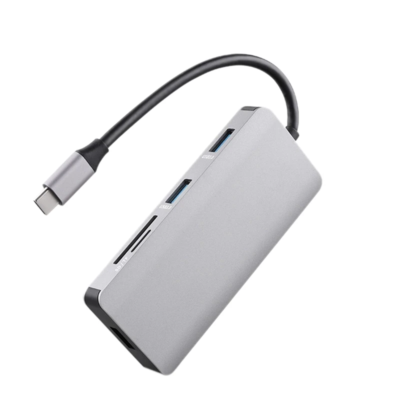 Док станция 3 0 usb хаб type C к HDMI 4K VGA PD RJ45 Gigabit LAN SD/TF карта - Цена: 1 882,39 руб.