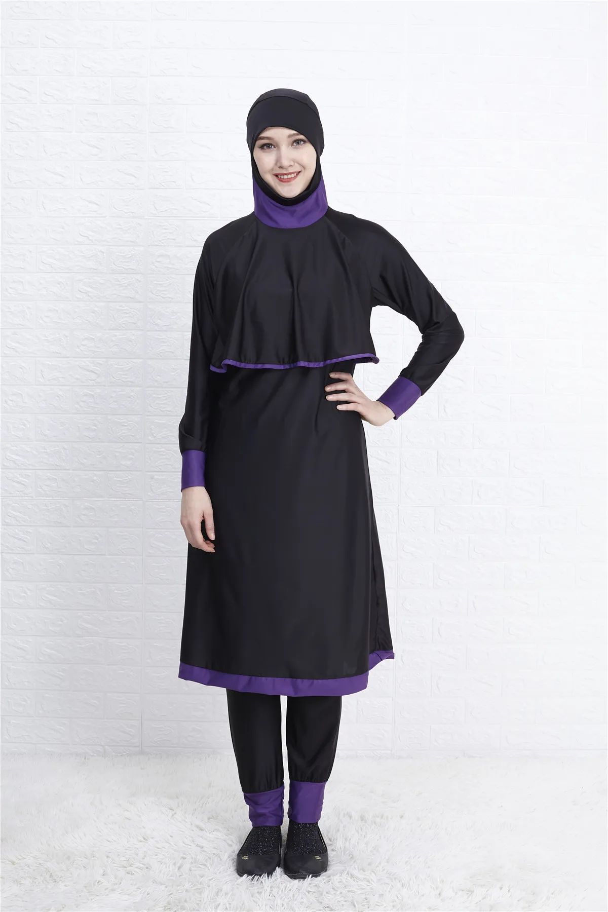 Hijab женский купальный костюм с длинным полным покрытием Burkini мусульманская