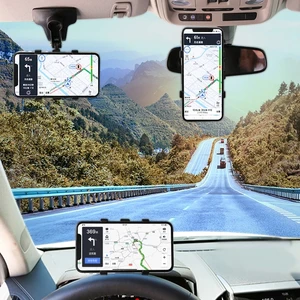 3 in 1 hud dashboard car phone holder 360 degree mobile stands rearview mirror sun visor in car gps navigation bracket support free global shipping