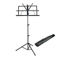 metal folding music stand professional portable holder tripod base for sheet music with storage carrying bag adjustable stand
