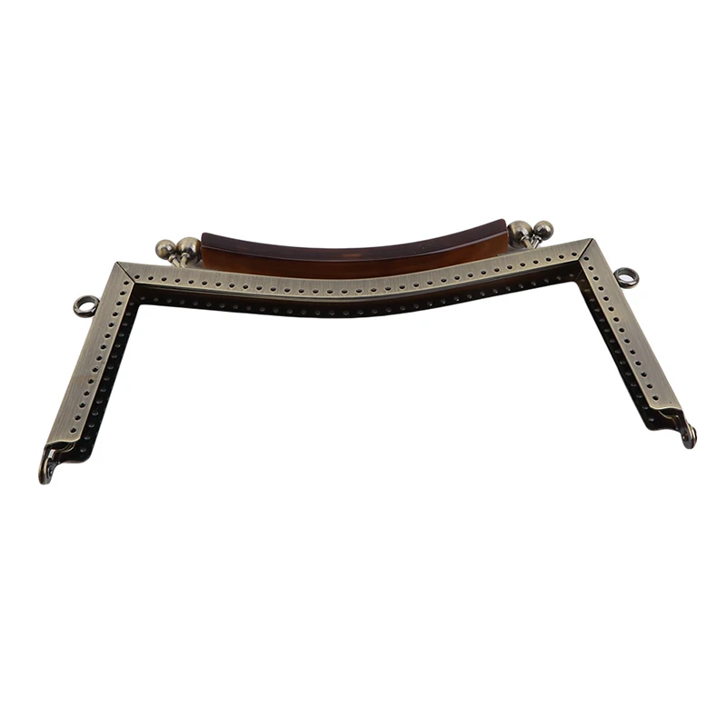 

20.5cm Handle Concave Metal Purse Frame Kiss Clasp DIY Kiss Lock Bag Accessories Gold Frame Handle Clutch HandBag Hardware