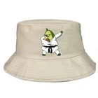 Панама с мультяшным принтом авокадо для мужчин и женщин, Повседневная шляпа от солнца, в стиле хип-хоп, для рыбалки