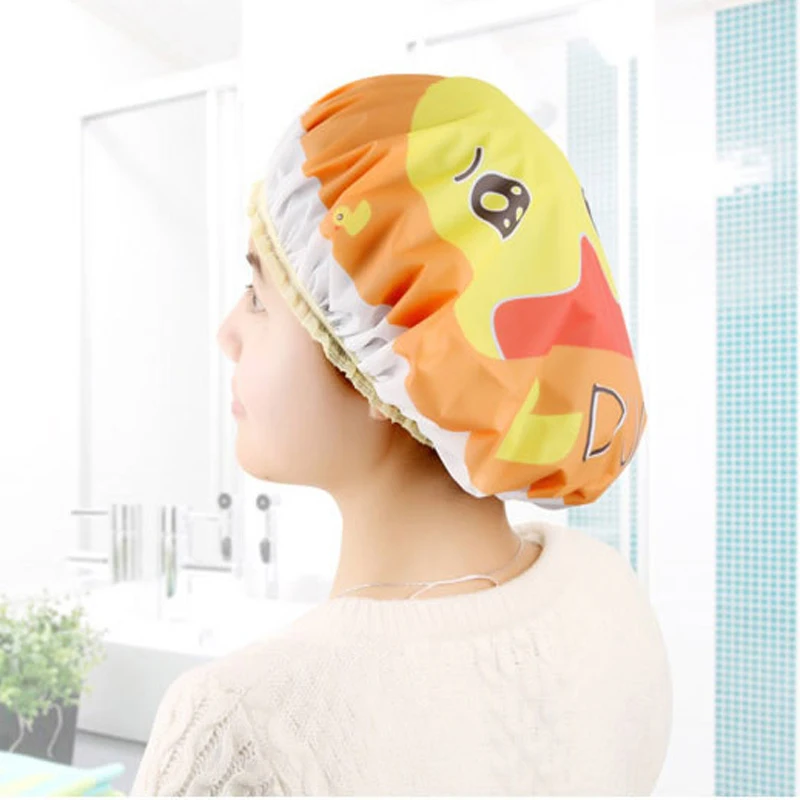 Мультфильм животных шапочка для душа пвх многоразовое парикмахерский салон