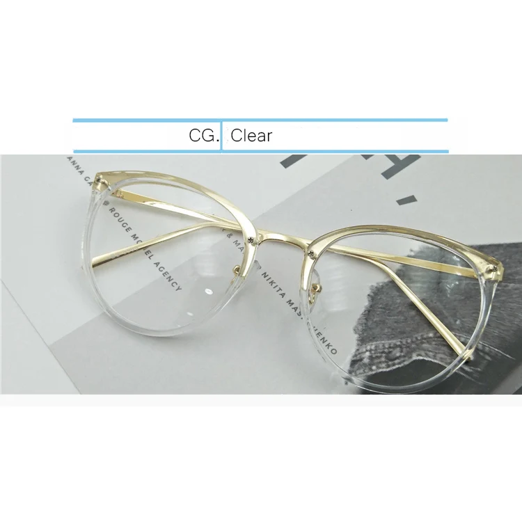 Clear IVSTA, кошачий глаз, оправа для очков, женские очки, для чтения, оптические, женские, Круглые, Ретро стиль, близорукость, кошачий глаз, солнцезащитные очки, розовый, Nerd - Цвет оправы: Clear