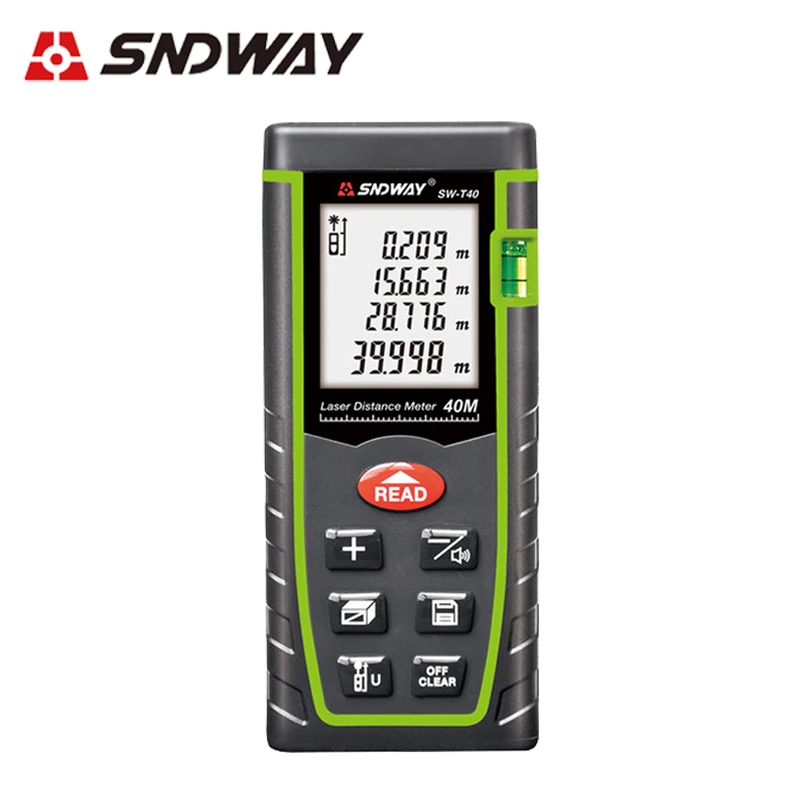 

Лазер SNDWAY дальномер SW-T40 SW-T60 SW-T80 SW-T100 Высокоточный электронной линейкой расстояние измерения лазерная рулетка