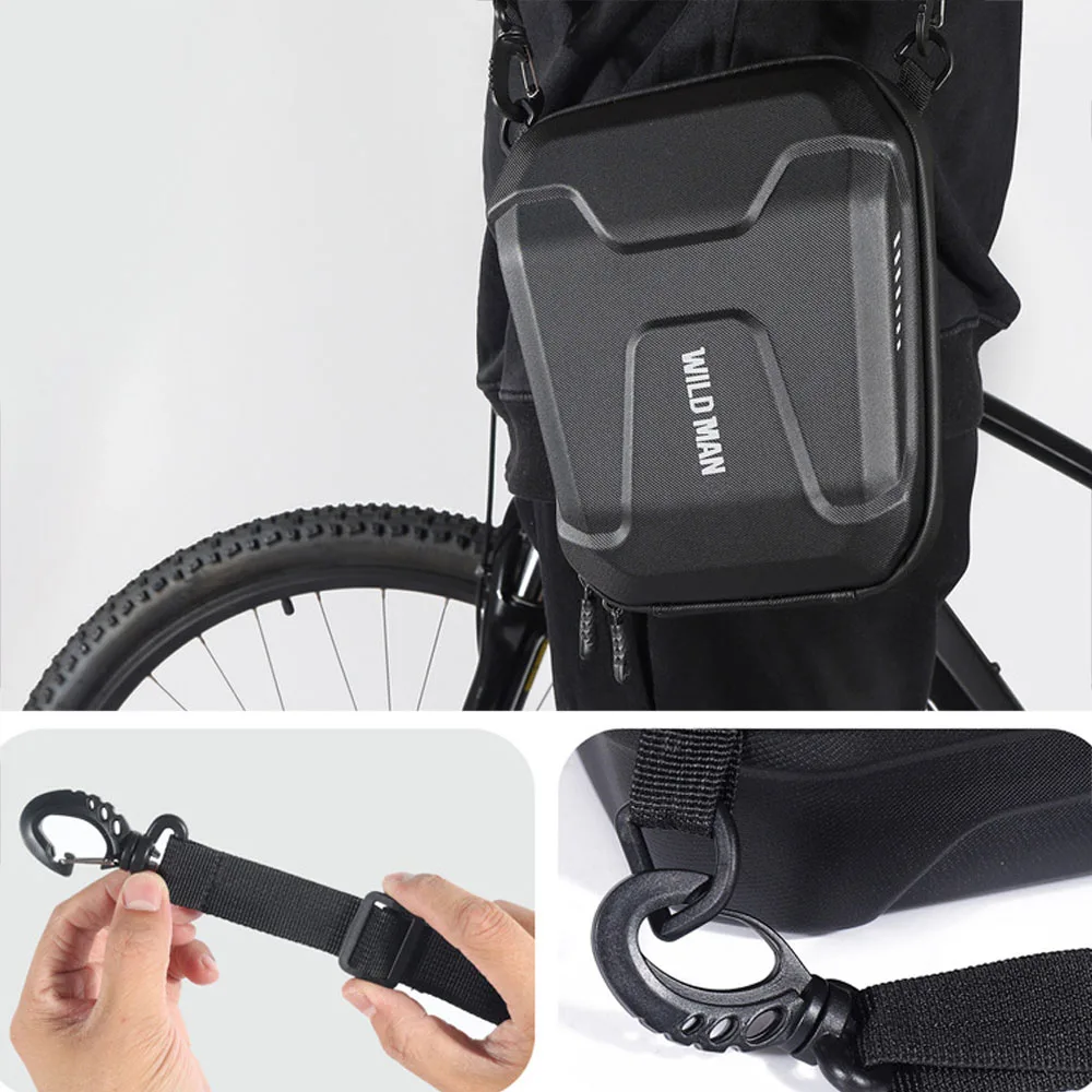 

Bike Handlebar Bag Bicycle Front Hanging Bag Waterproof EVA Hard Shell 3L with Shoulder Strap for Mountain Bike Road Bike