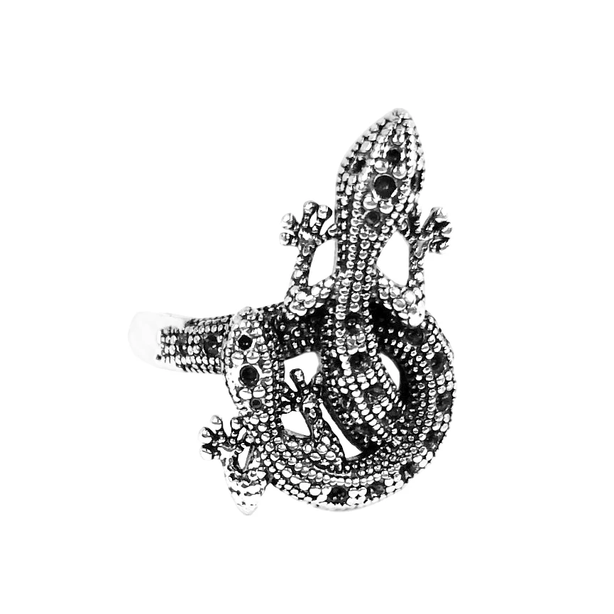 Кольцо для мужчин девушек женщин регулируемое черное кольцо в стиле ретро панк