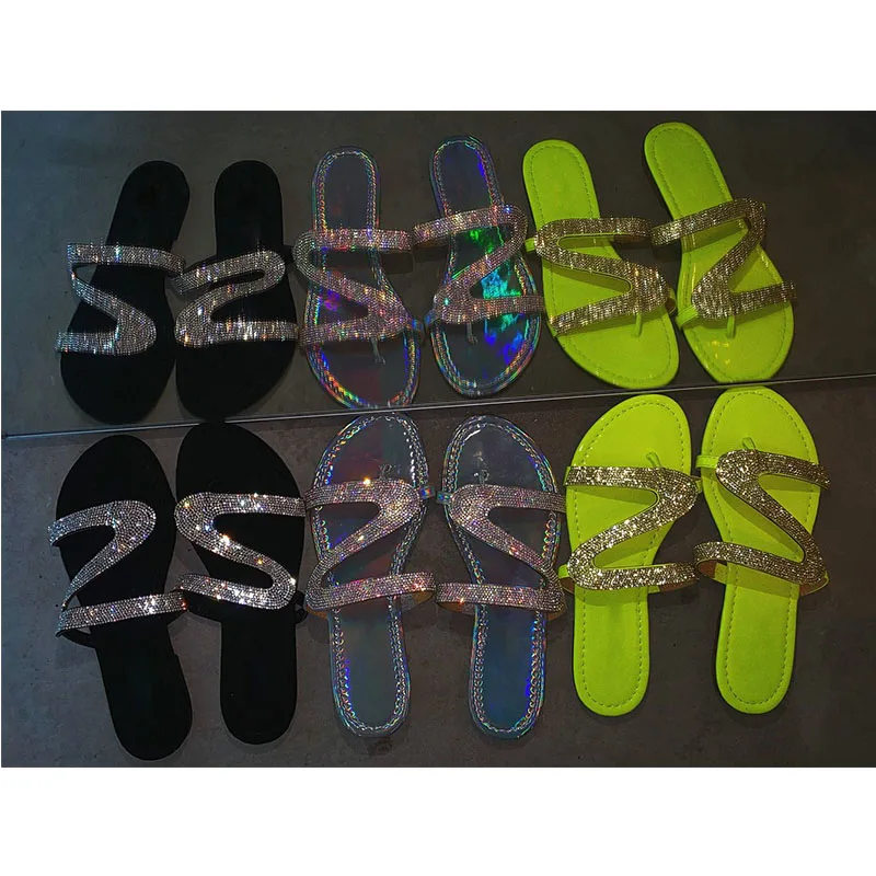 Женские летние сандалии на плоской подошве|Тапочки| |