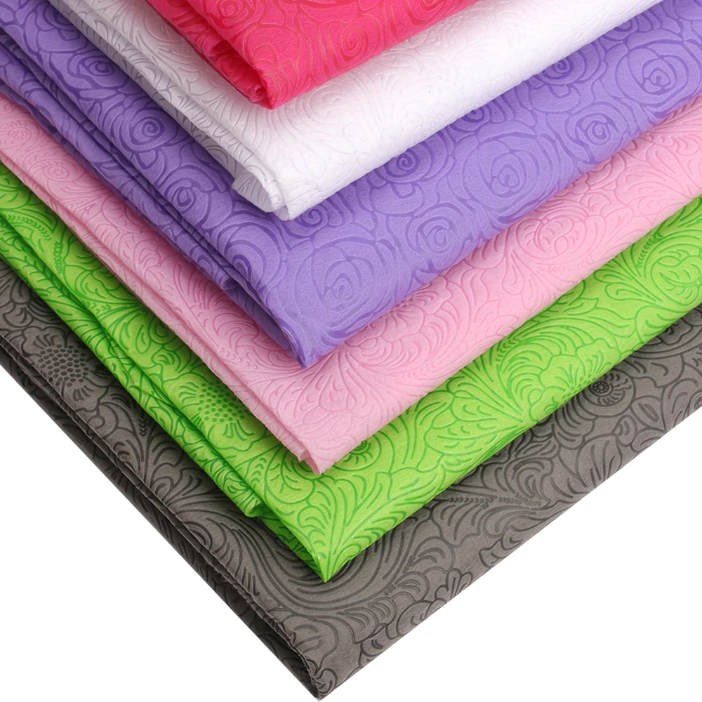 

Exquisite Jacquard Non-Woven Fabric Soft Felt Fabric Patchwork Diy Sewing Dolls Crafts Accessory Bouquet Gift Packaging 80*150cm