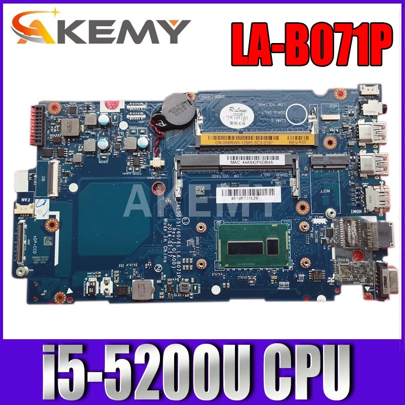 

Оригинальная материнская плата LA-B071P для Dell Latitude 14-3450 с материнской платой ноутбука I5-5200U