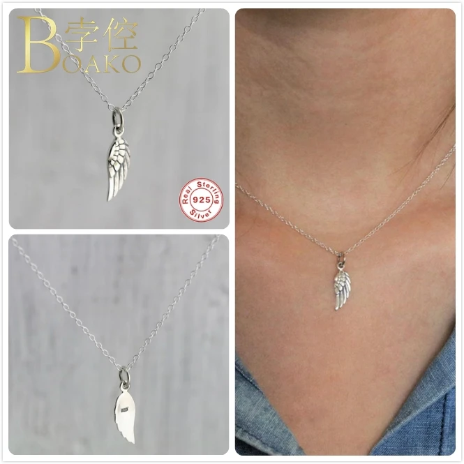 Ожерелье женское из серебра 925 пробы с крыльями ангела|Ожерелья| |