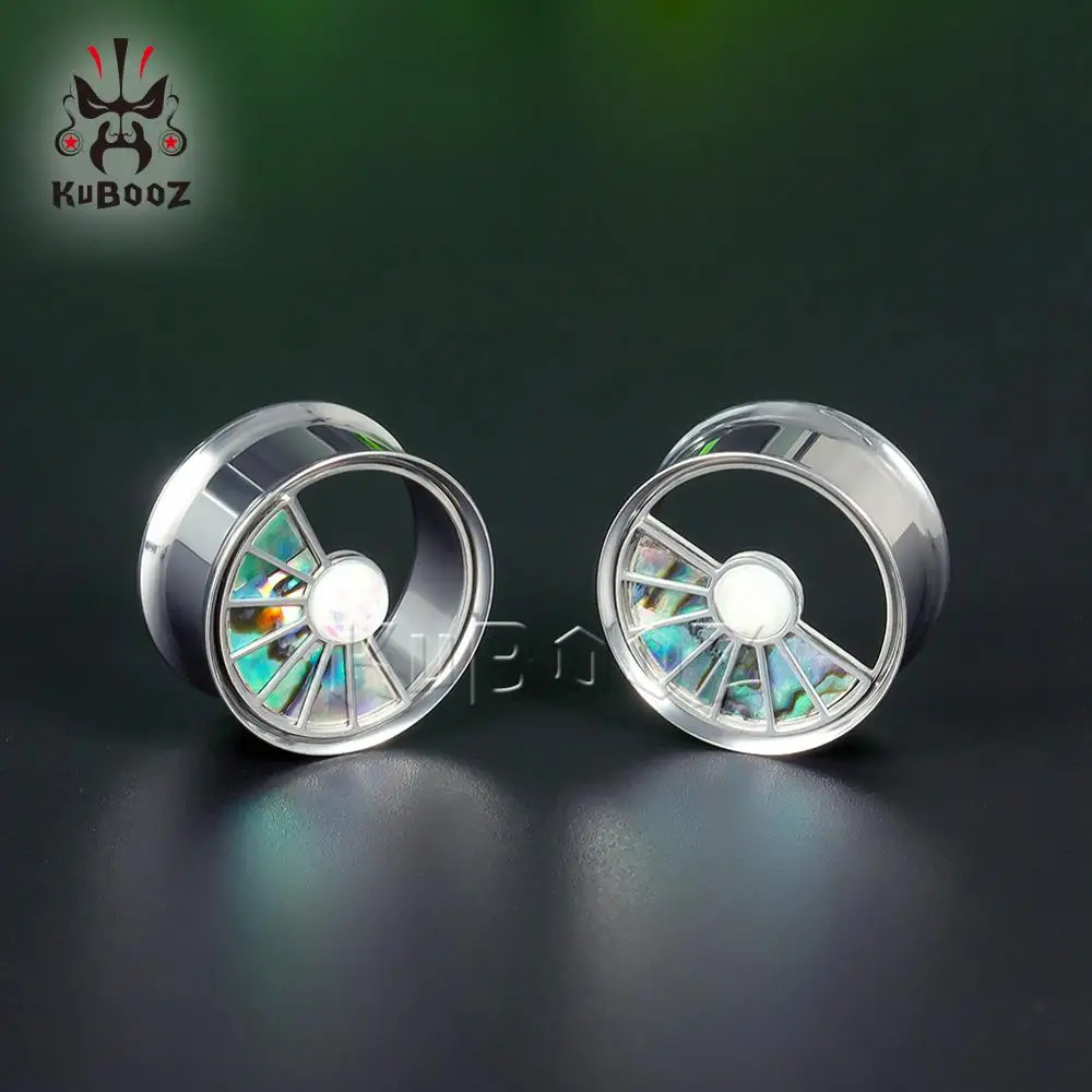 Оптовая цена веер из нержавеющей стали серебряного цвета пирсинг в уши туннели