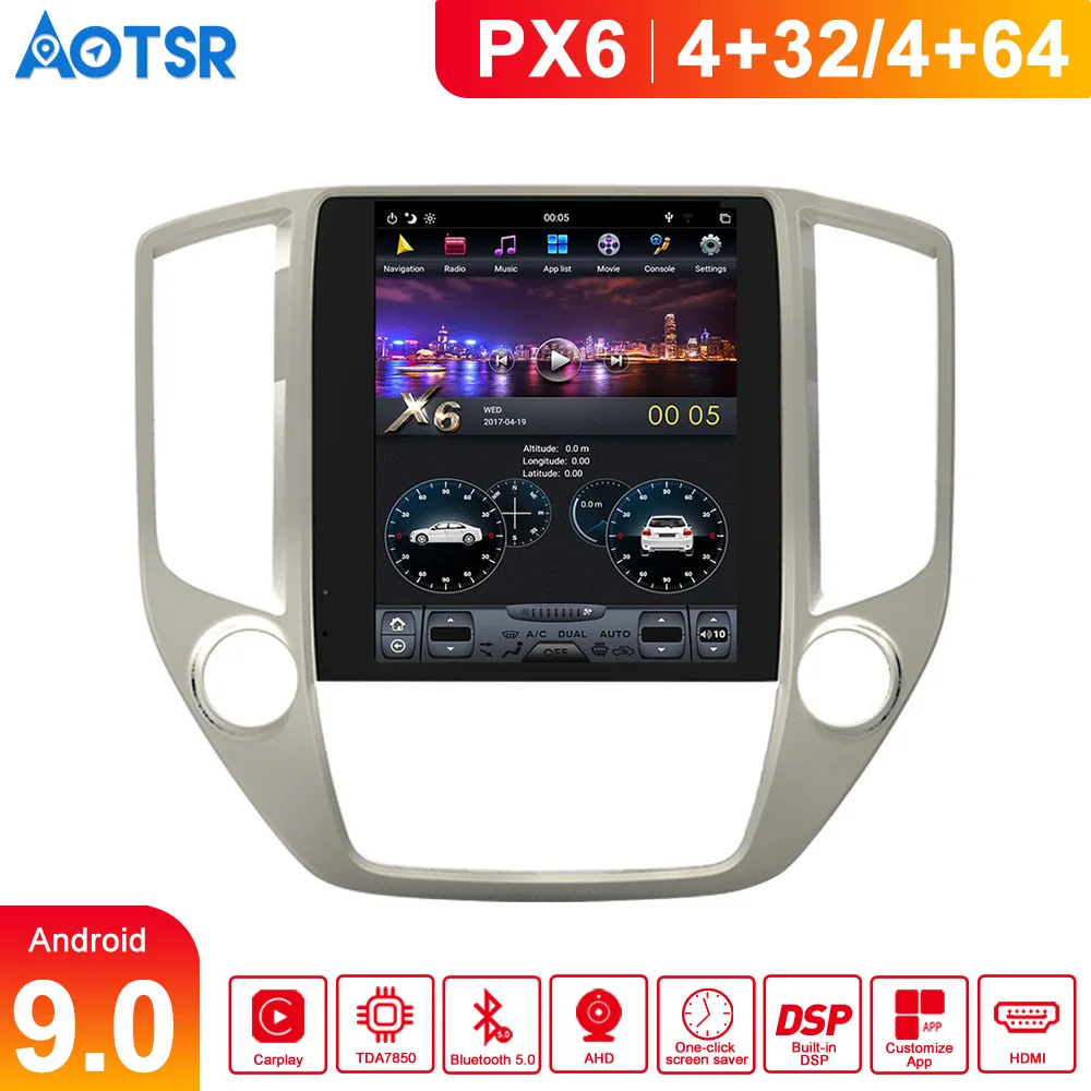 Вертикальный Tesla стиль Android 9 0 автомобильный мультимедийный плеер для Changan CS95 2016 +